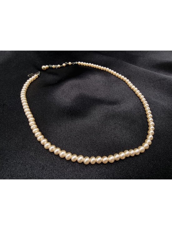 Unknown Jewelry - Vintage 1940s-1960s Faux Pearl Choker Necklace